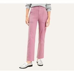 Loft Women's Withered Rose Mid Rise Stretch Wide Leg Pants Size 12